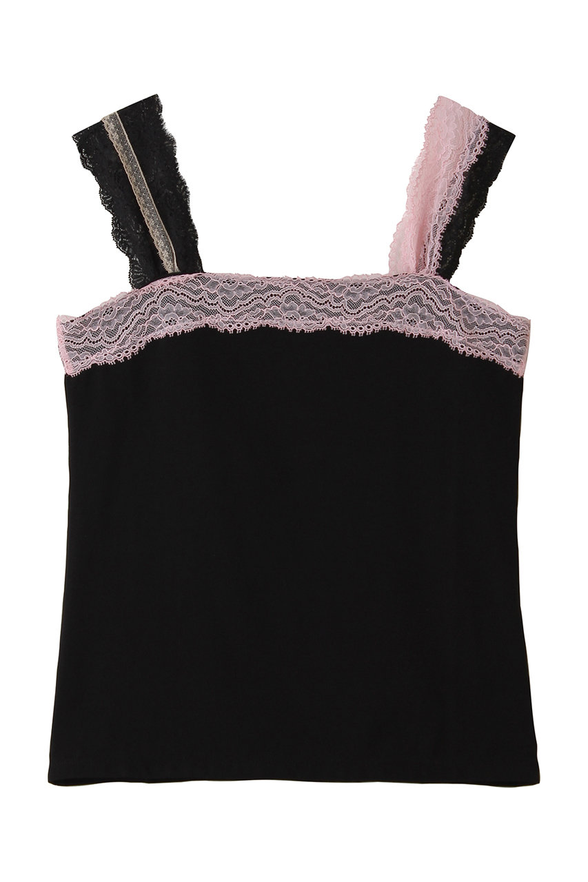 ストレッチジャージー配色キャミソール