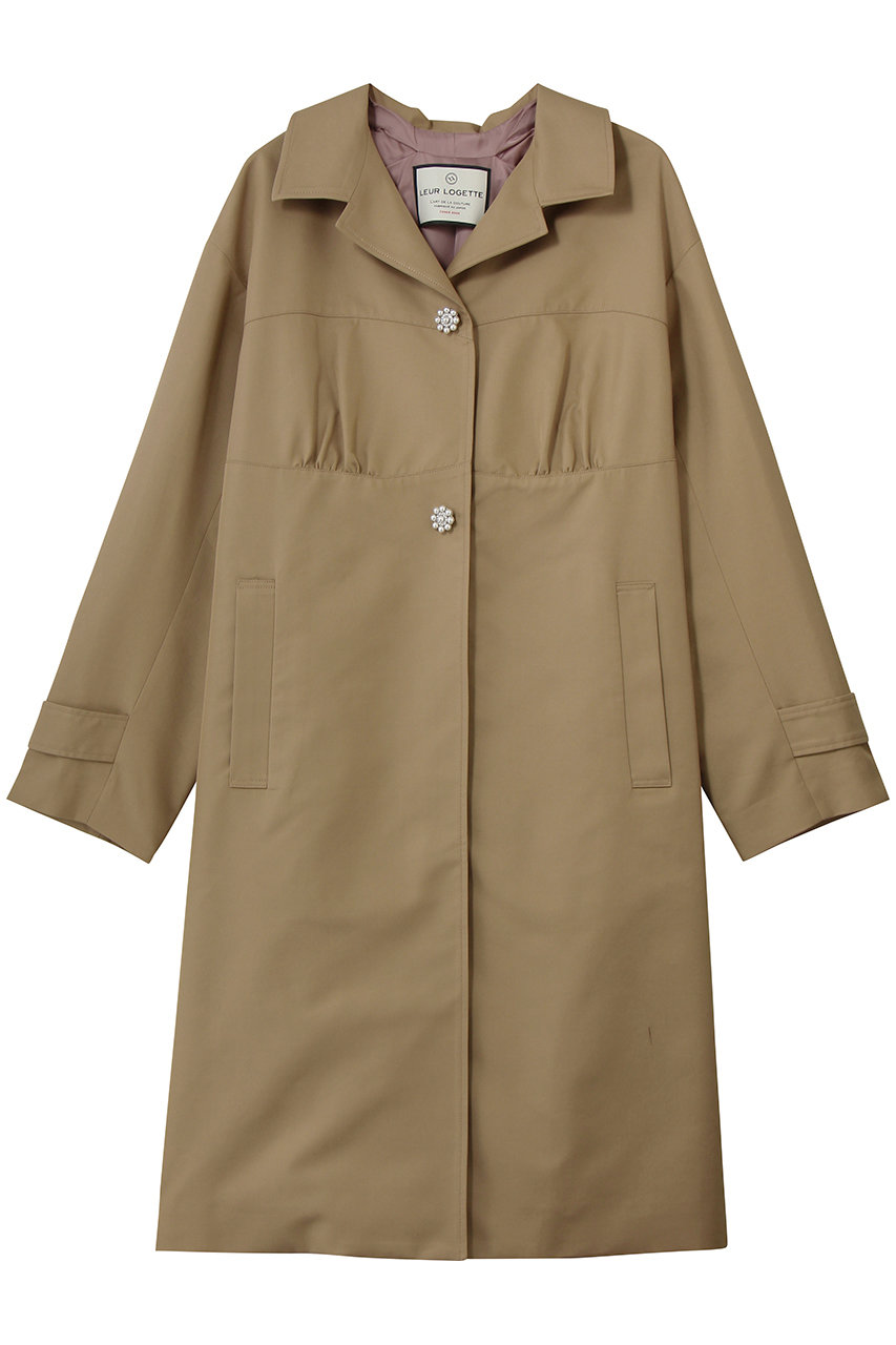 leur logette コットンシルクツイルコート (ベージュ, 2) ルール ロジェット ELLE SHOP