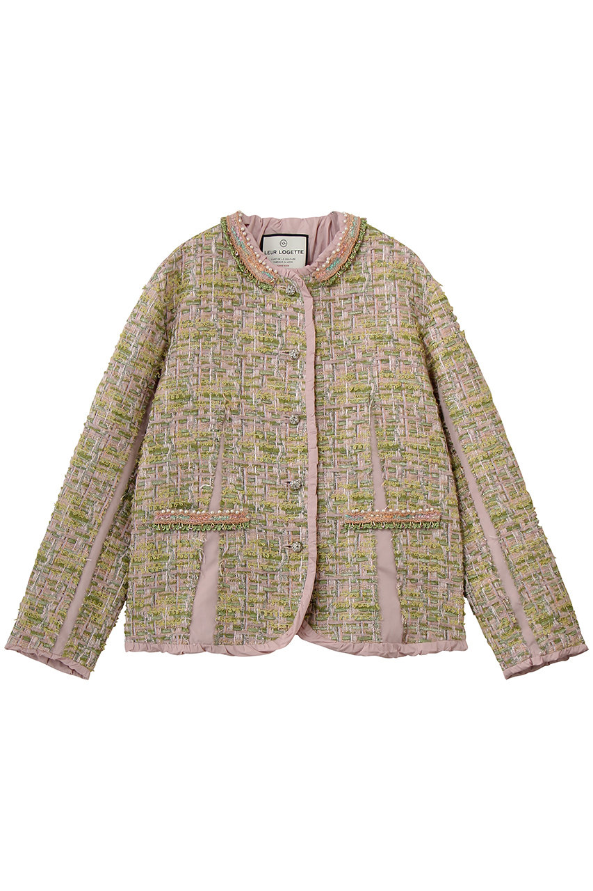 leur logette ツイードジャケット (グリーン, 1) ルール ロジェット ELLE SHOP