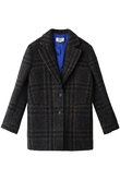 ジャンボチェックウールコート