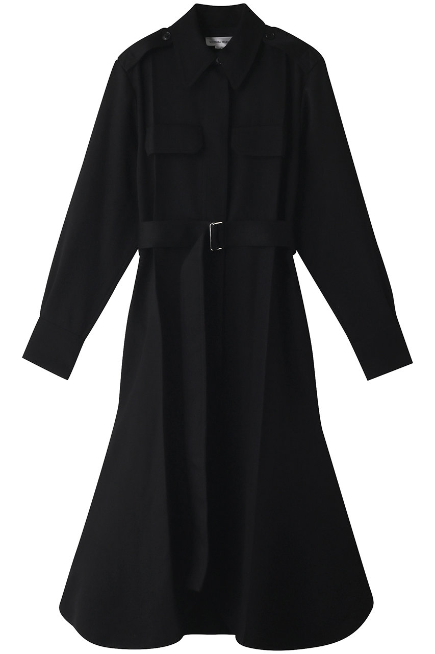 ヴィクトリア ベッカム/Victoria Beckhamのユーティリティシャツドレス(ブラック/F22WDR003876A)
