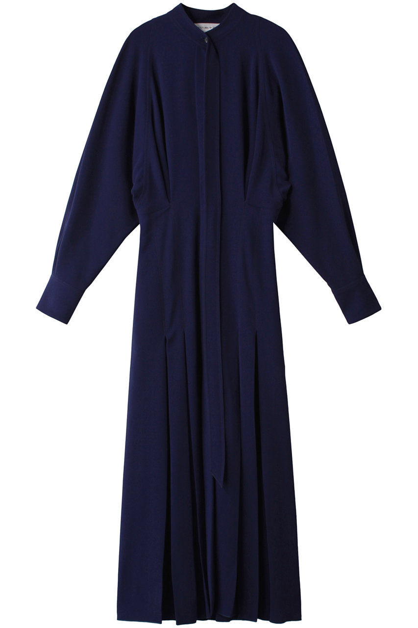 ヴィクトリア ベッカム/Victoria Beckhamのロングスリーブプリーツシャツドレス(ロイヤルブルー/F22WDR003843B)