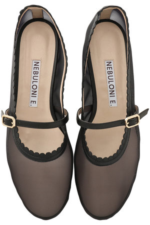 ネブローニ/NEBULONI E.のチュールメリージェーンシューズ