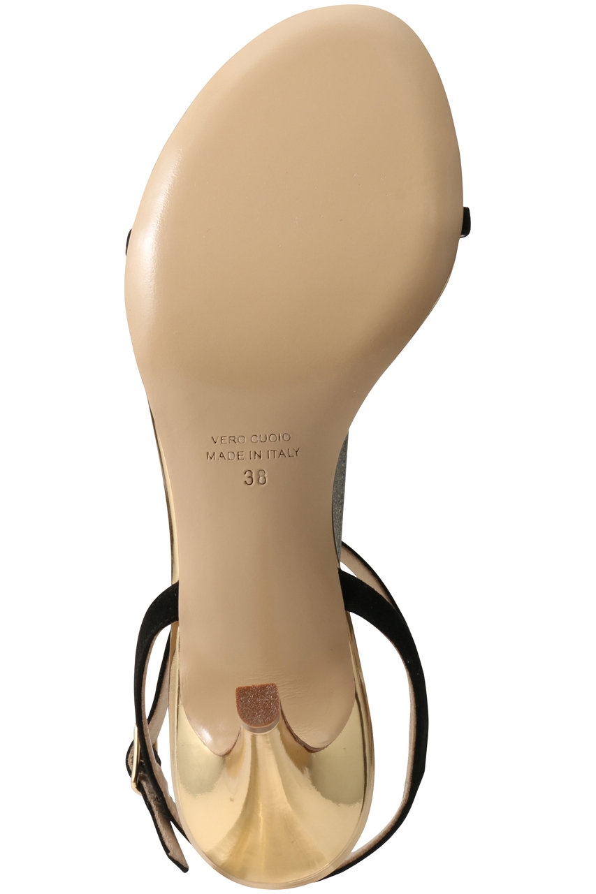 NEBULONI E.(ネブローニ)｜リボン付きスエードTストラップサンダル