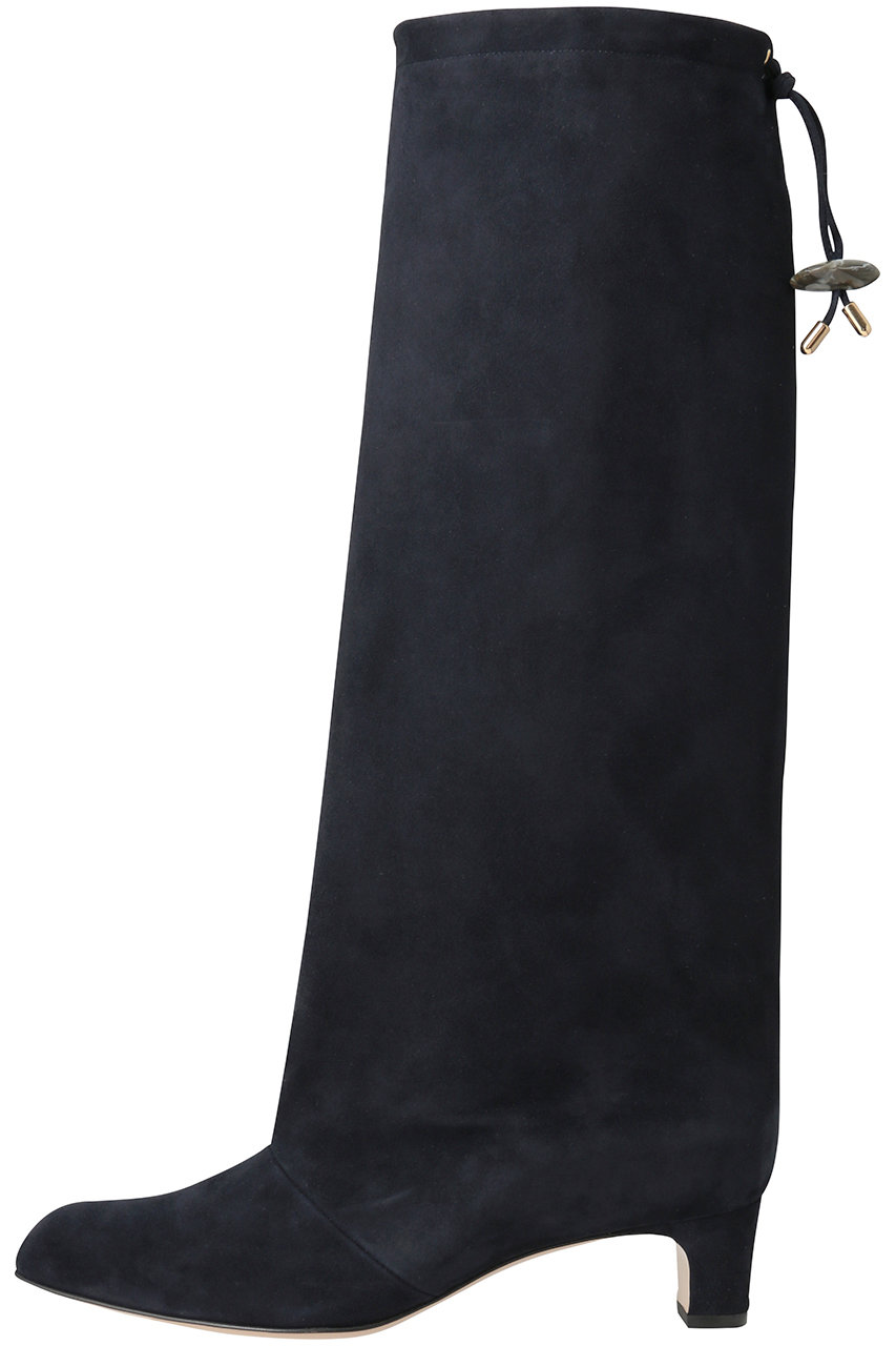 ネブローニ/NEBULONI E.の【予約販売】【ELLE SHOP限定】ストーン付きスエードロングブーツ(ネイビー/7525)