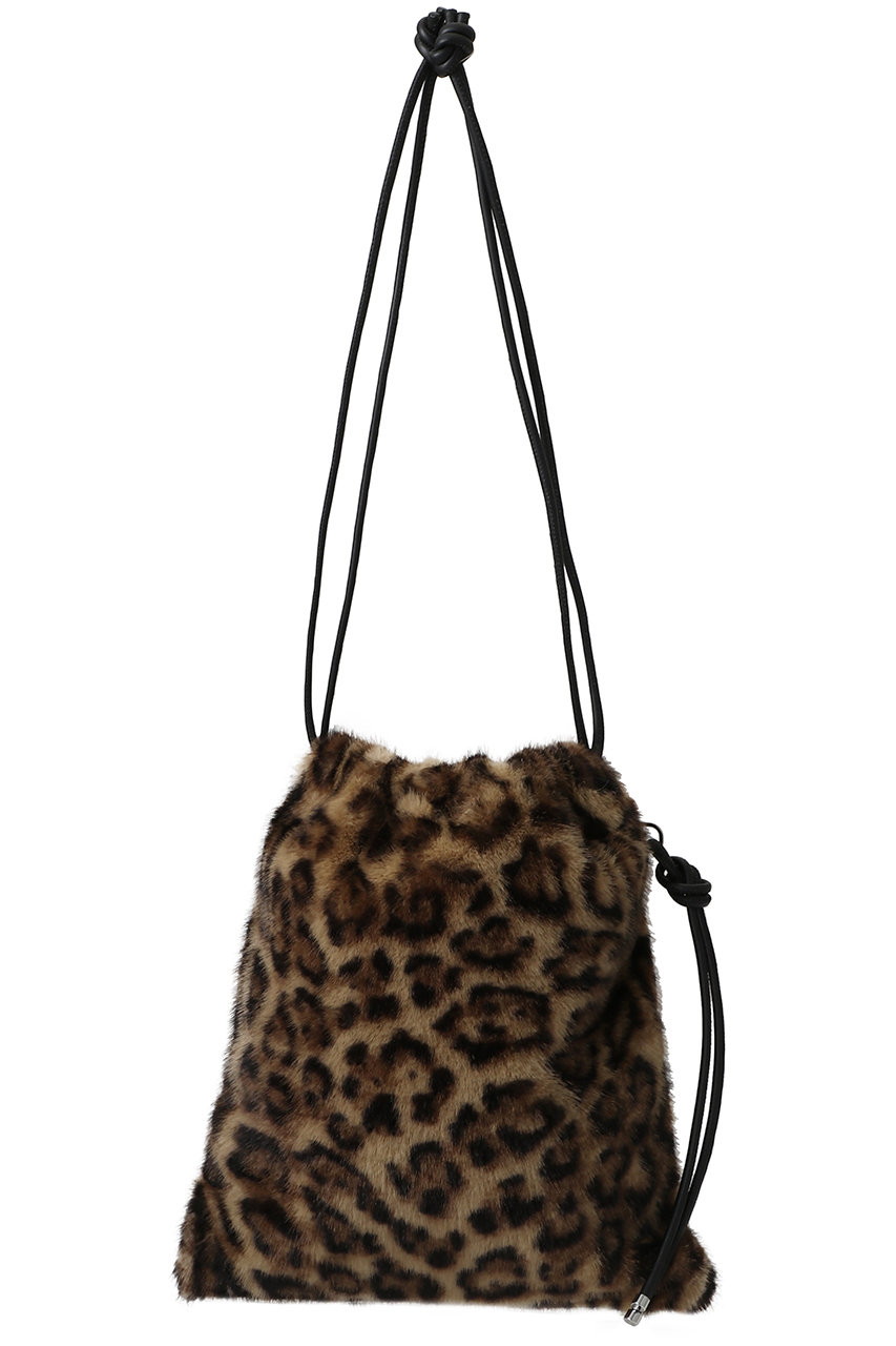 ヴァジック/VASICのMufy フェイクファーコンビ巾着バッグ(レオパード/VC-4605-412-IA)