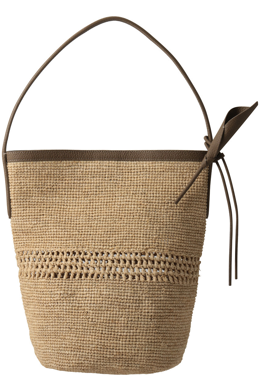 ヴァジック/VASICのLido ラフィアバケツバッグ(セーブル/VC-7304-453-JS)
