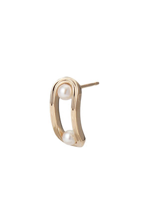 Beluga ダブルパールピアス（片耳用）