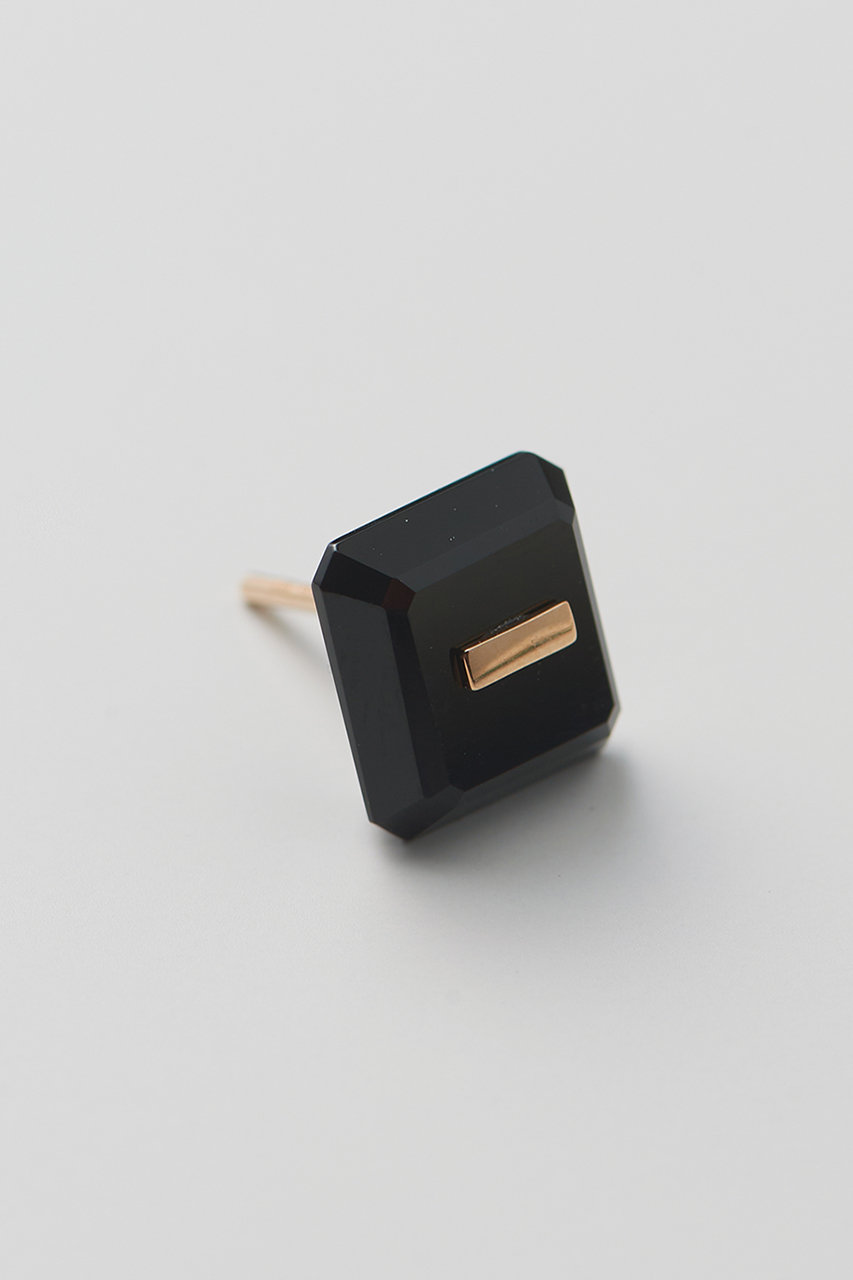 Hirotaka 【Bird of Paradise】Naked Square Stone Stud ピアス(片耳用) (オニキス, ONESIZE) ヒロタカ ELLE SHOP Hirotaka 【Bird of Paradise】Naked Square Stone Stud ピアス(片耳用) (オニキス, ONESIZE) ヒロタカ ELLE SHOP