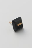 【Bird of Paradise】Naked Square Stone Stud ピアス（片耳用）