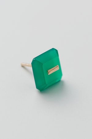 ヒロタカ/Hirotakaの【Bird of Paradise】Naked Square Stone Stud ピアス（片耳用）(150100/150101)