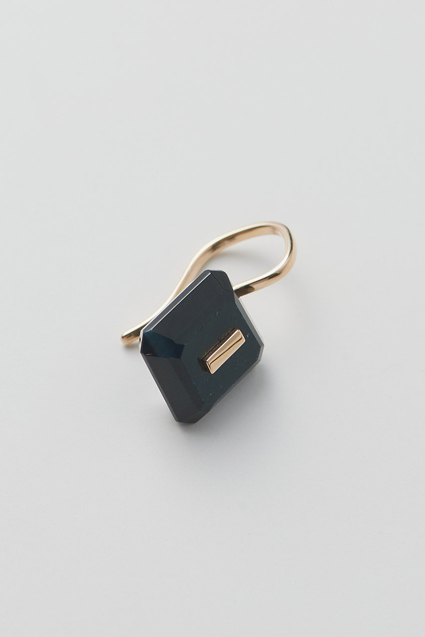 Hirotaka 【Bird of Paradise】Naked Square Stone Hook ピアス(片耳用) (ブルータイガーアイ, ONESIZE) ヒロタカ ELLE SHOP Hirotaka 【Bird of Paradise】Naked Square Stone Hook ピアス(片耳用) (ブルータイガーアイ, ONESIZE) ヒロタカ ELLE SHOP