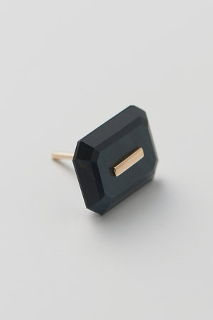 ヒロタカ/Hirotakaの【Bird of Paradise】Naked Rectangle Stone Stud ピアス（片耳用）(150100/150101)