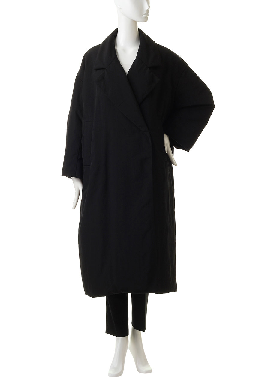 casumere100% black long coat クリーニング済 - ロングコート