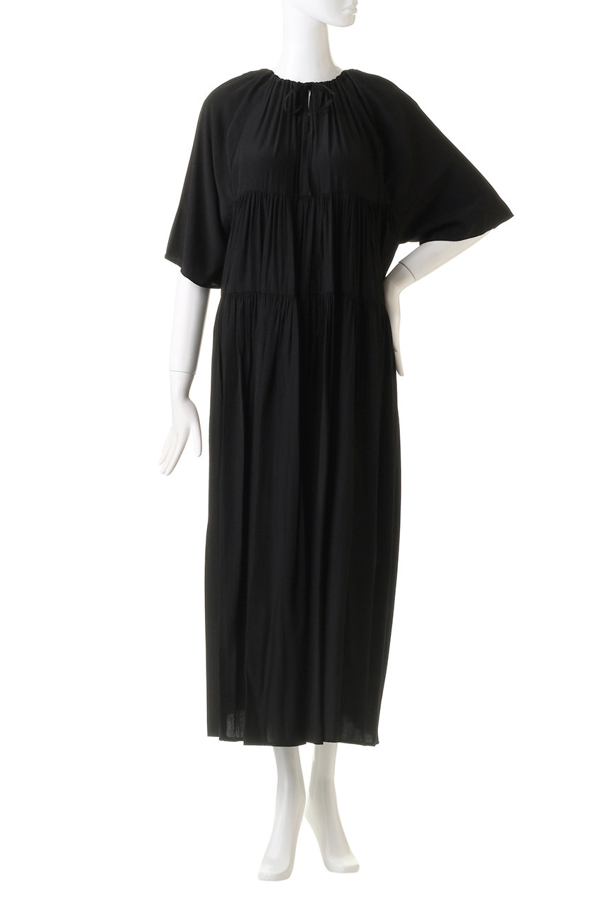 Clane Double Face Tiered One Piece ワンピース ブラック の通販 Elleshop エル ショップ