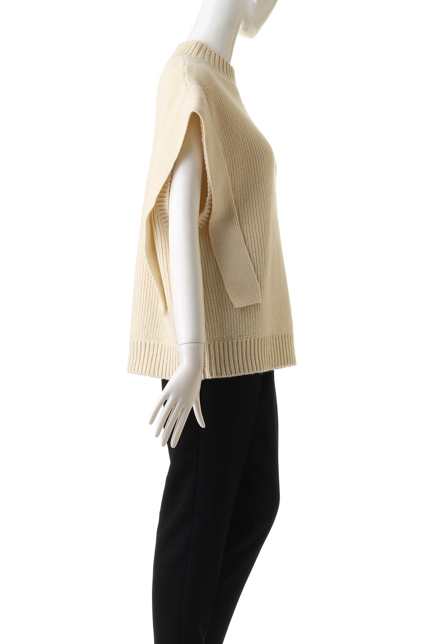 CLANE(クラネ)｜SQUARE SLEEVE KNIT VEST/ニットベスト/ホワイト の ...