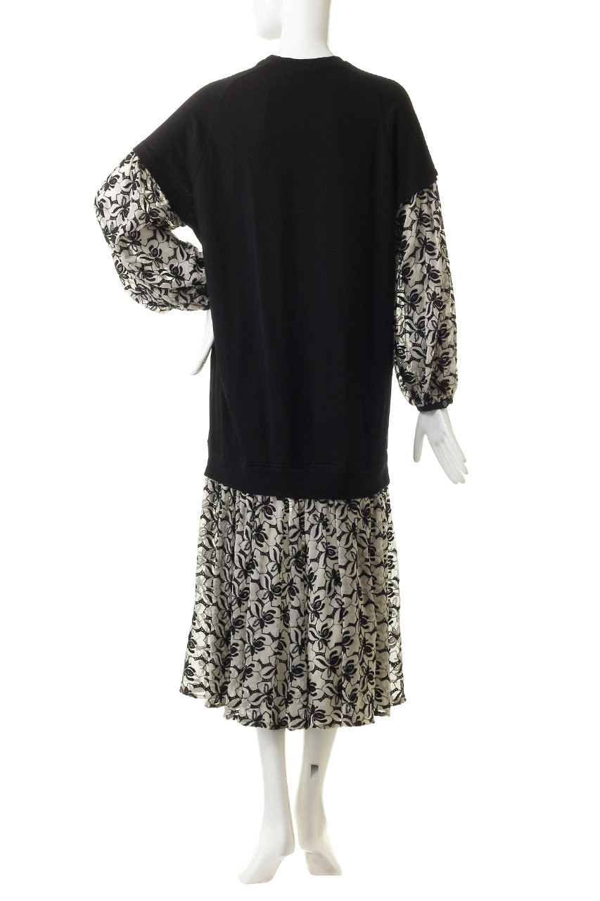 Clane クラネ Flower Lace Mix One Piece ワンピース ブラック の通販 Elleshop エル ショップ