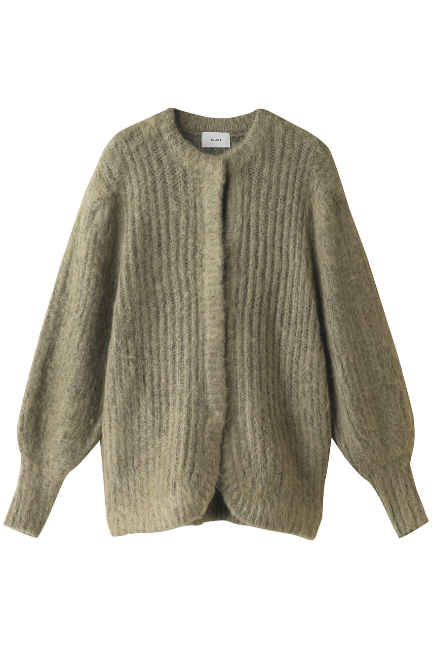 CLANE クラネ COLOR MOHAIR SHAGGY CARDIGAN / ニット/セーター MINT