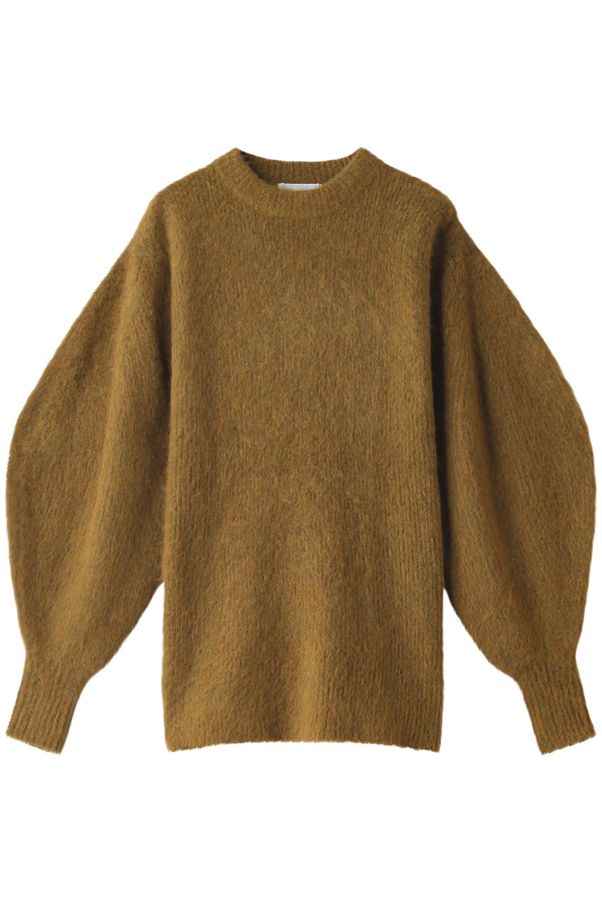 CLANE クラネ ROUND SLEEVE MOHAIR KNIT TOPS / ニット/セーター YELLOW