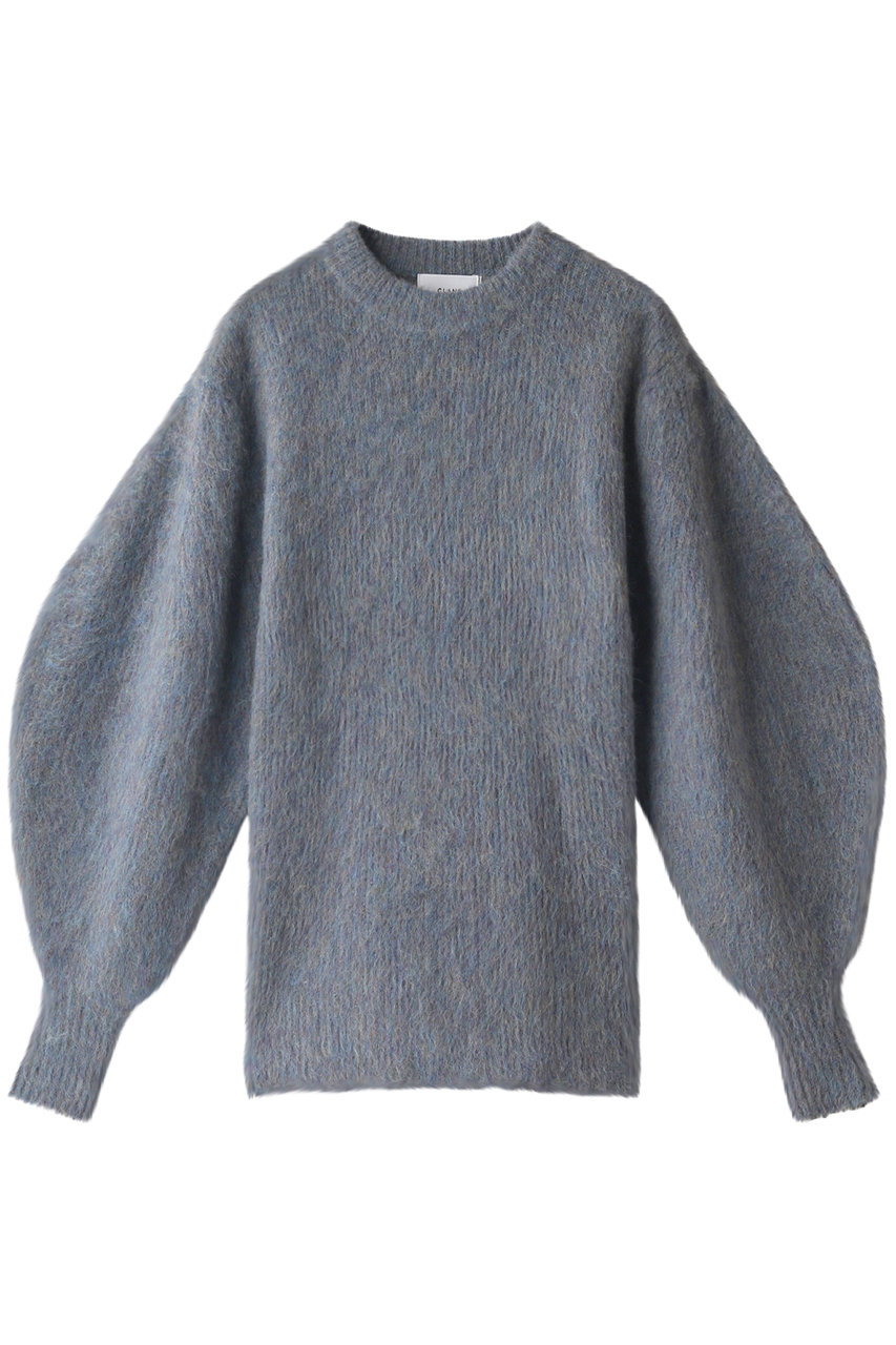 CLANE クラネ ROUND SLEEVE MOHAIR KNIT TOPS / ニット/セーター BLUE