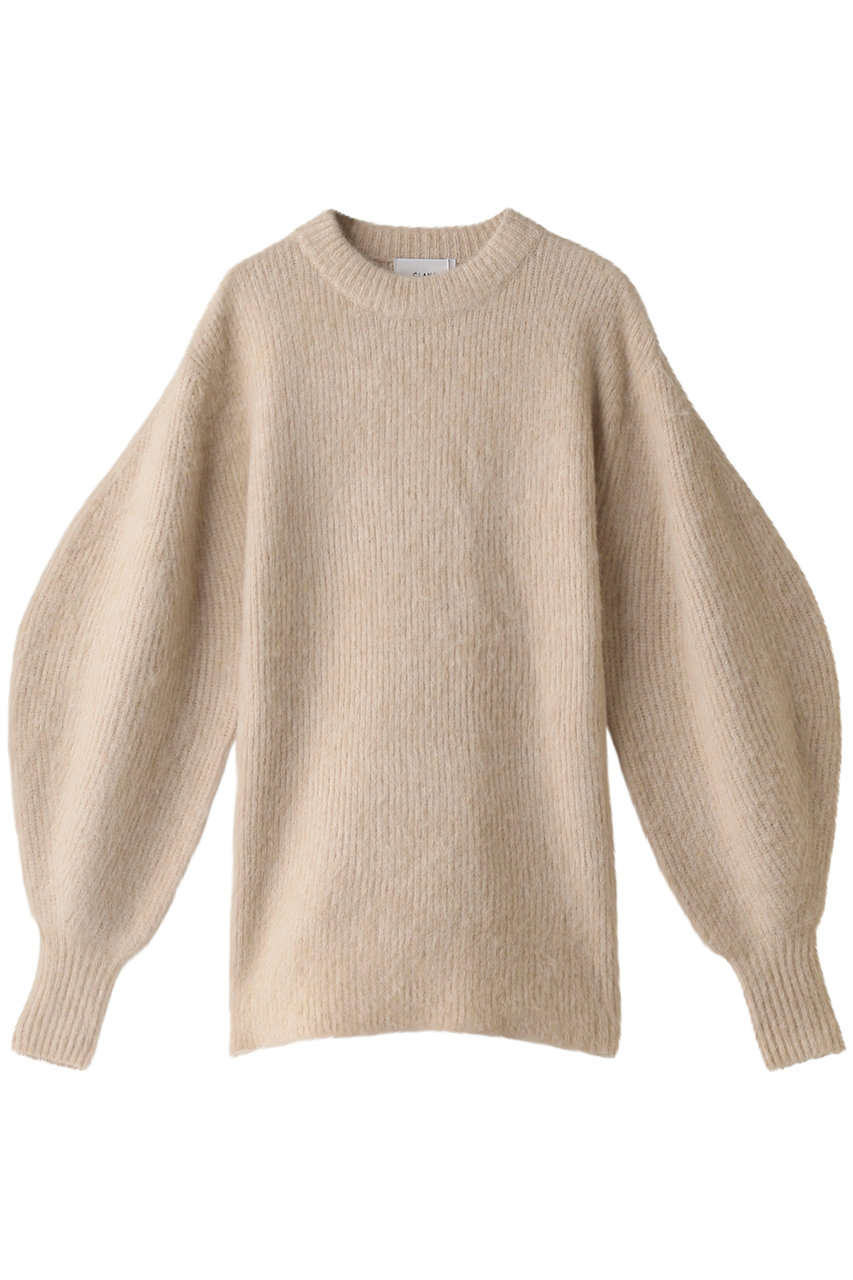 CLANE クラネ ROUND SLEEVE MOHAIR KNIT TOPS / ニット/セーター IVORY