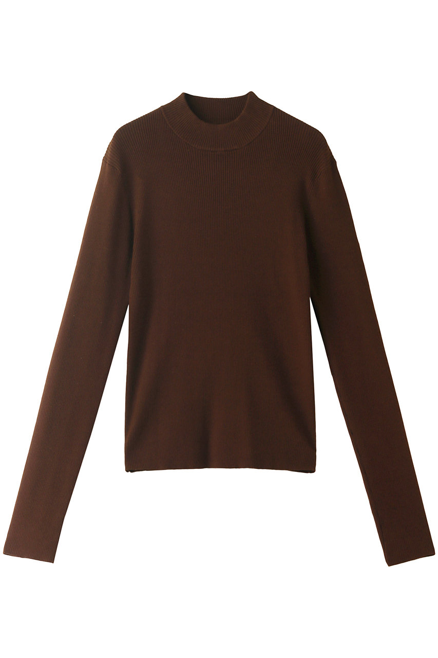 CLANE クラネ HIGH NECK RIB KNIT TOPS / ニット/セーター BROWN