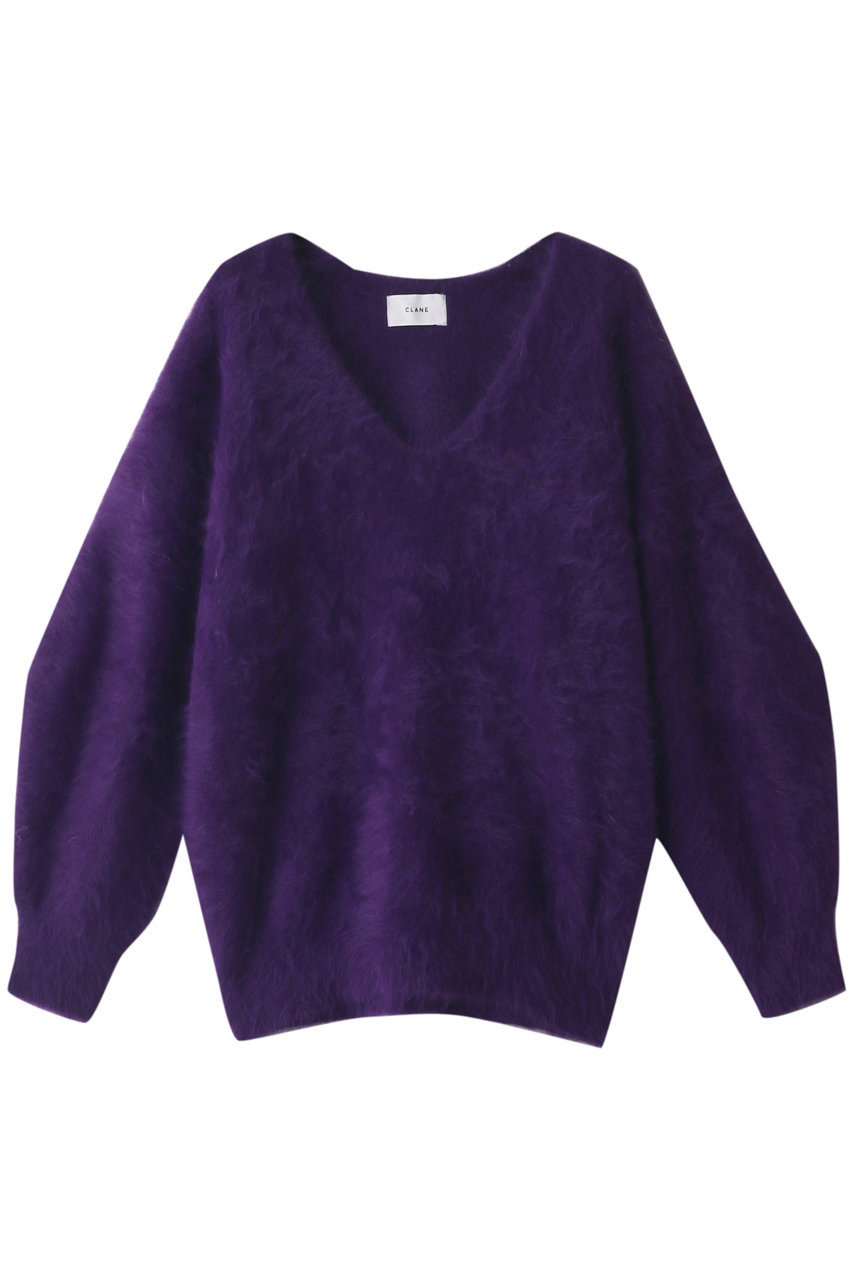 CLANE クラネ V NECK ANGOLA KNIT TOPS / ニット/セーター PURPLE