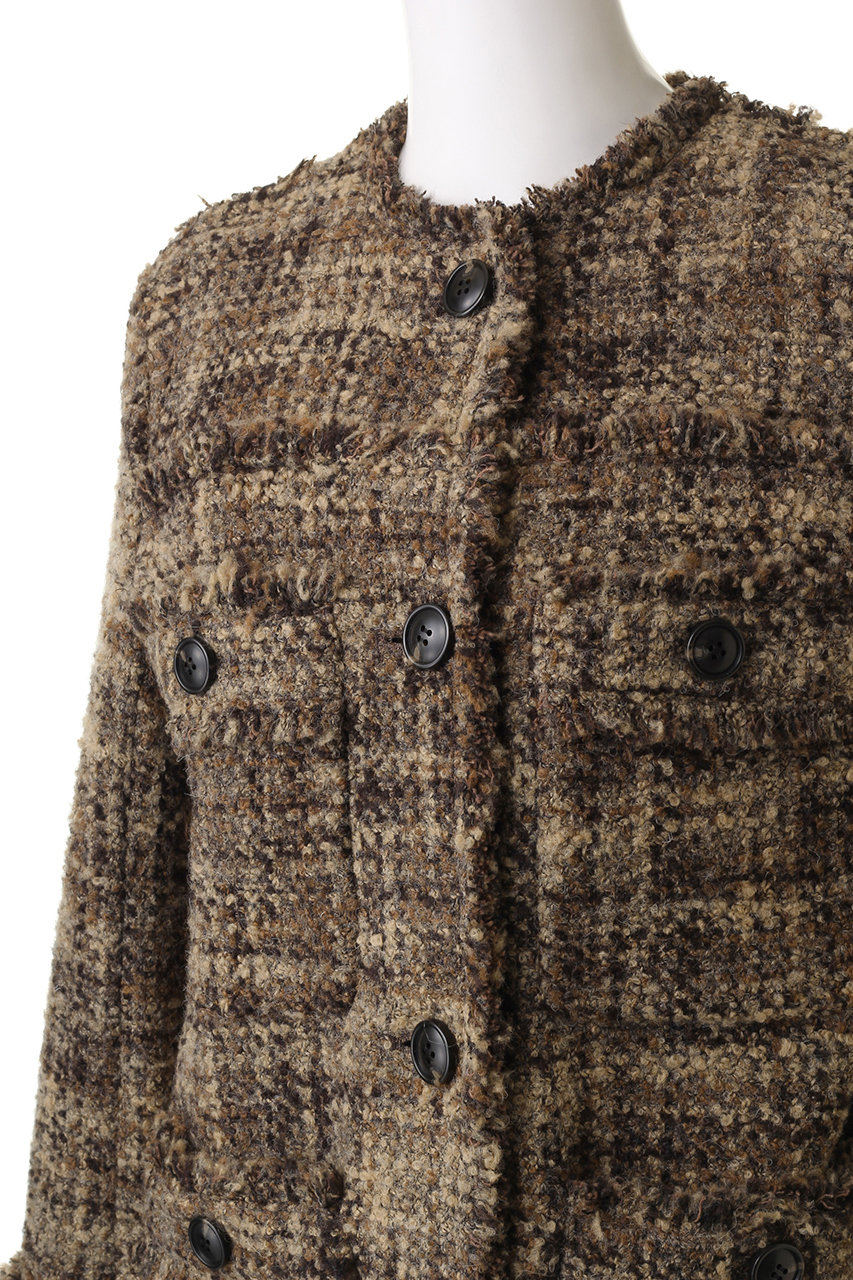 新品 CLANE クラネ NO COLOR TWEED JACKET ngadirgo.semarangkota.go.id