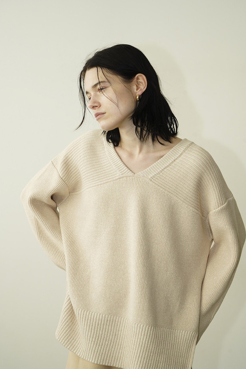 【最新品好評】CLANEmix coller v neck knit トップス