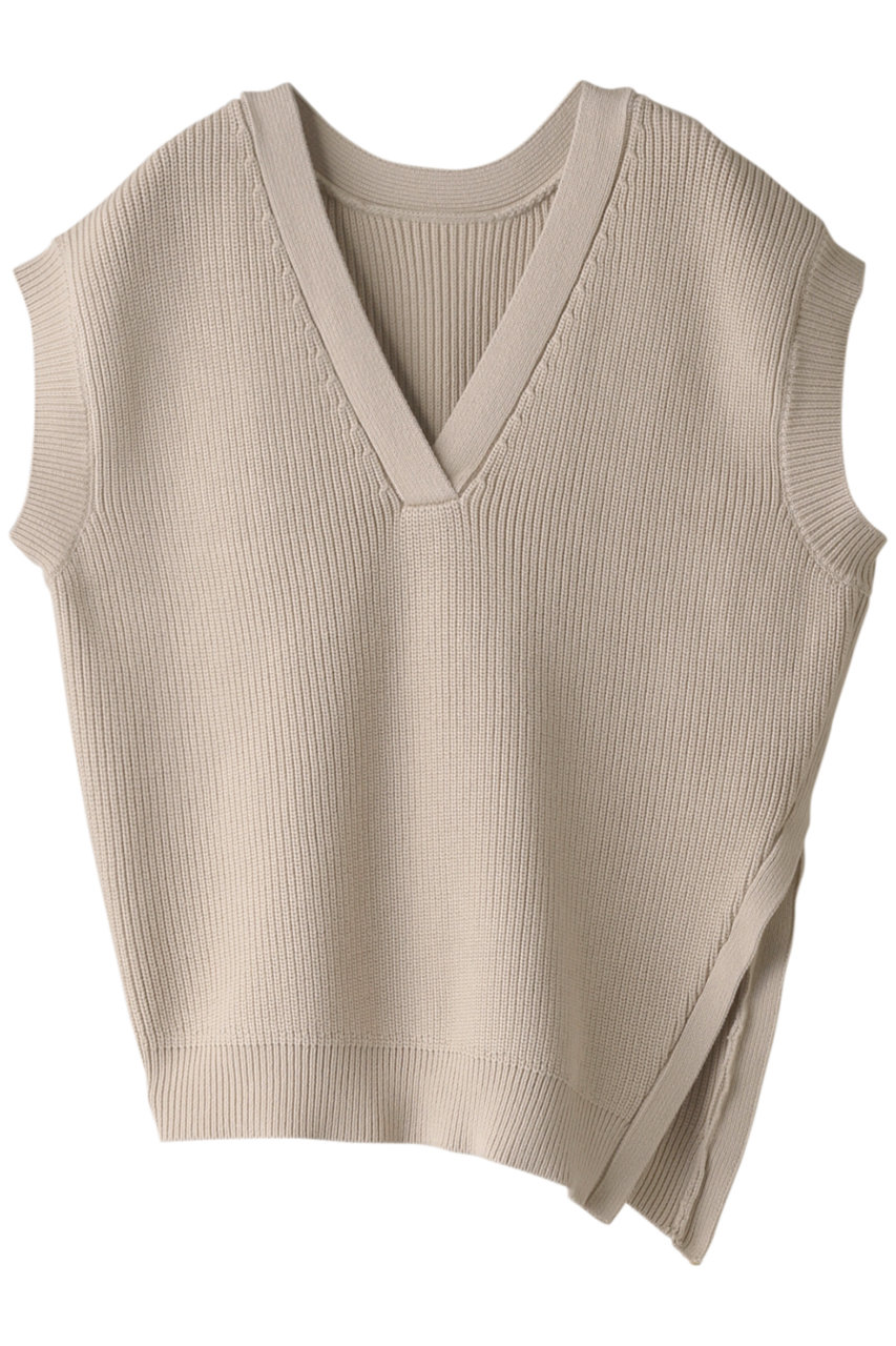 W FACE ASYMMETRY KNIT VEST ニット