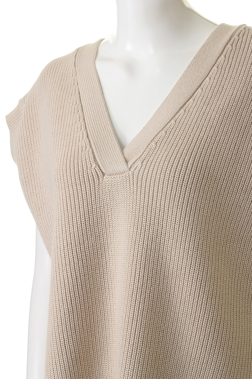 W FACE ASYMMETRY KNIT VEST ニット