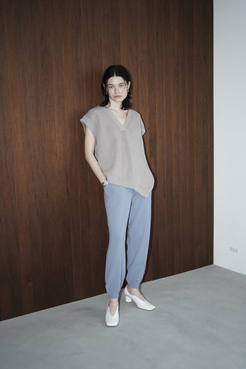 CLANE(クラネ)｜SLIM KNIT PANTS パンツ/ブルー の通販｜ELLESHOP ...