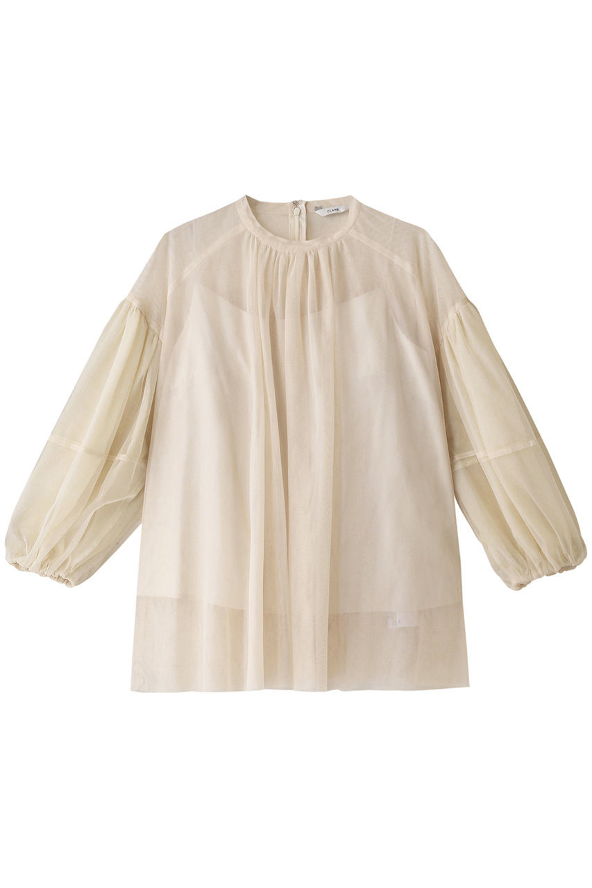 SHEER TULLE BALLOON SLEEVE TOPS シャツ/ブラウス