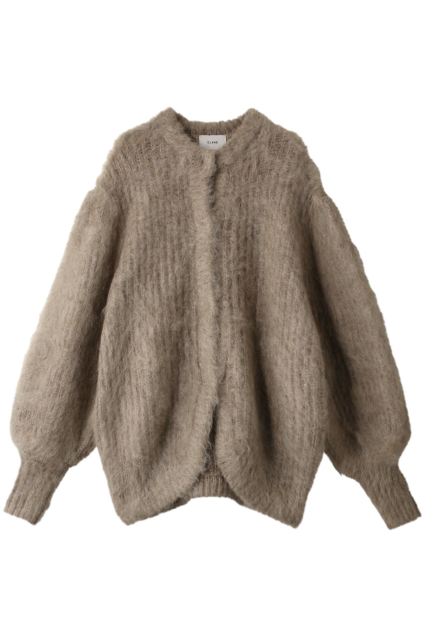 CLANE(クラネ)｜COLOR MOHAIR SHAGGY CARDIGAN/カーディガン/BEIGE の