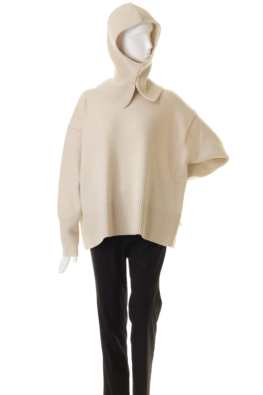 CLANE(クラネ)｜WIDE KNIT TOPS BALACLAVA SET/ニット/IVORY の通販