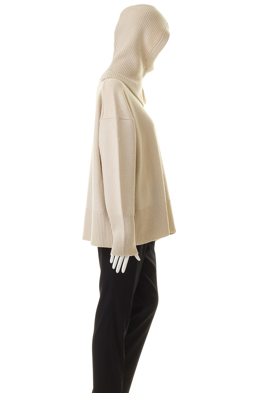 CLANE(クラネ)｜WIDE KNIT TOPS BALACLAVA SET/ニット/IVORY の通販