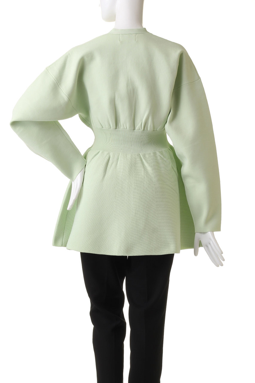 CLANE(クラネ)｜WAIST SHAPE PEPLUM CARDIGAN/カーディガン/MINT の 