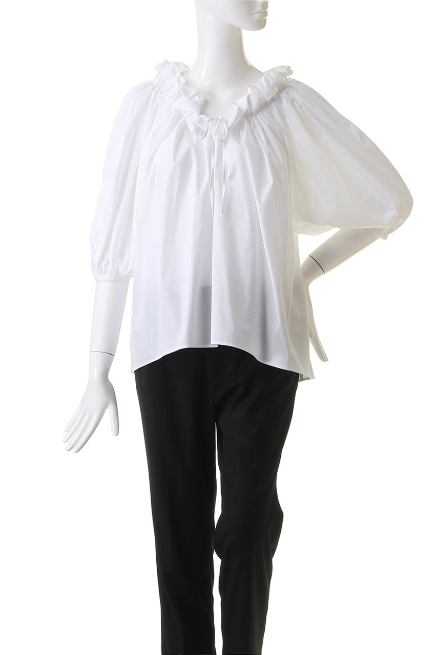 CLANE(クラネ)｜2WAY PUFF NECK TOPS/トップス/WHITE の通販｜ELLESHOP・(エル・ショップ)