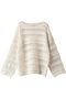 SHEER BORDER MOHAIR KNIT ニット/セーター クラネ/CLANE IVORY