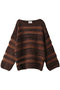 SHEER BORDER MOHAIR KNIT ニット/セーター クラネ/CLANE BROWN