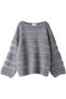 SHEER BORDER MOHAIR KNIT ニット/セーター クラネ/CLANE BLUE