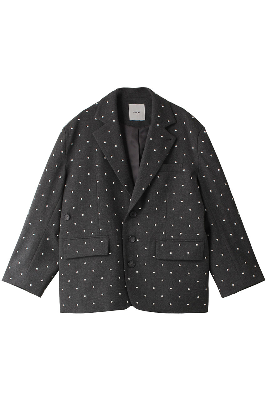 クラネ/CLANEのPEARL DOT JACKET ジャケット(CHARCOAL GRAY/17103-0442)