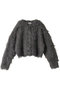 SHAGGY SHORT KNIT CARDIGAN ニット/セーター クラネ/CLANE CHARCOAL GRAY