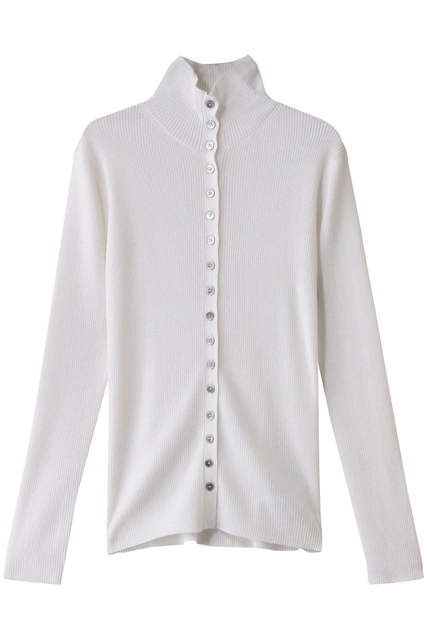 クラネ/CLANEのW FACE BUTTON KNIT TOPS ニット(WHITE/17106-2342)