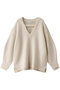 2WAY NECK OVER KNIT TOPS ニット クラネ/CLANE IVORY