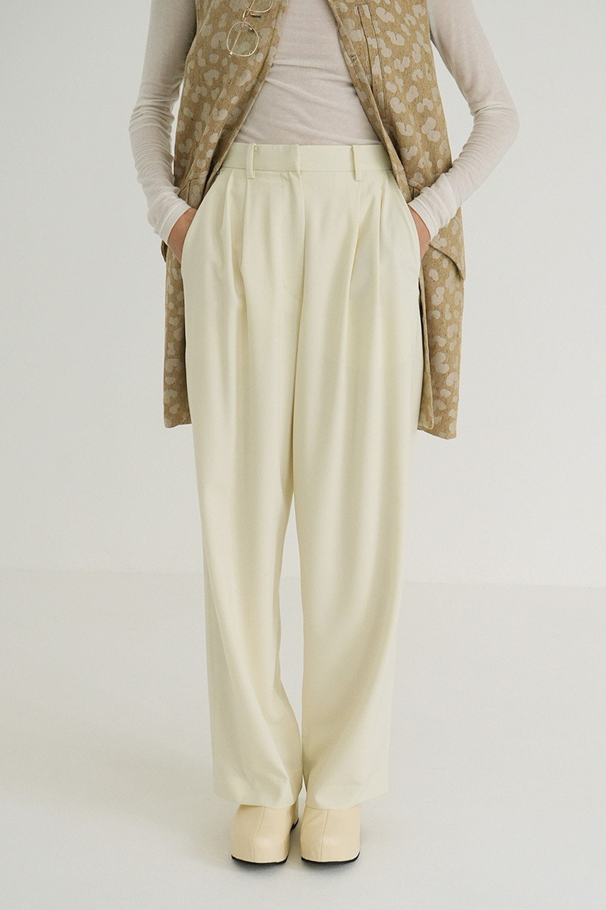 CLANE(クラネ)｜BASIC TUCK PANTS/パンツ/IVORY の通販｜ELLESHOP