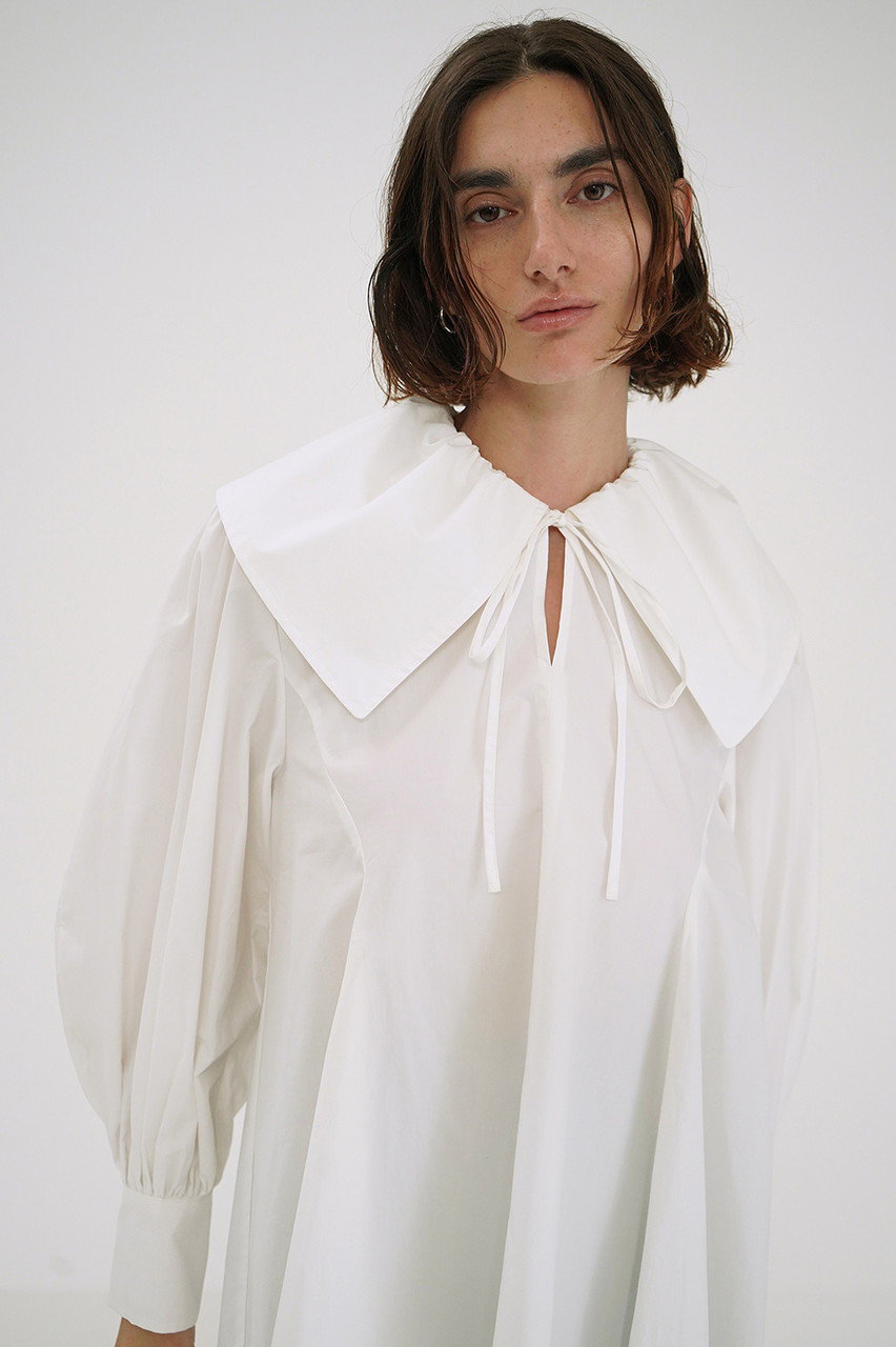 CLANE(クラネ)|BIG COLLAR DRAWSTRING BLOUSE/シャツ/WHITE の CLANE(クラネ)|BIG COLLAR DRAWSTRING BLOUSE/シャツ/WHITE の