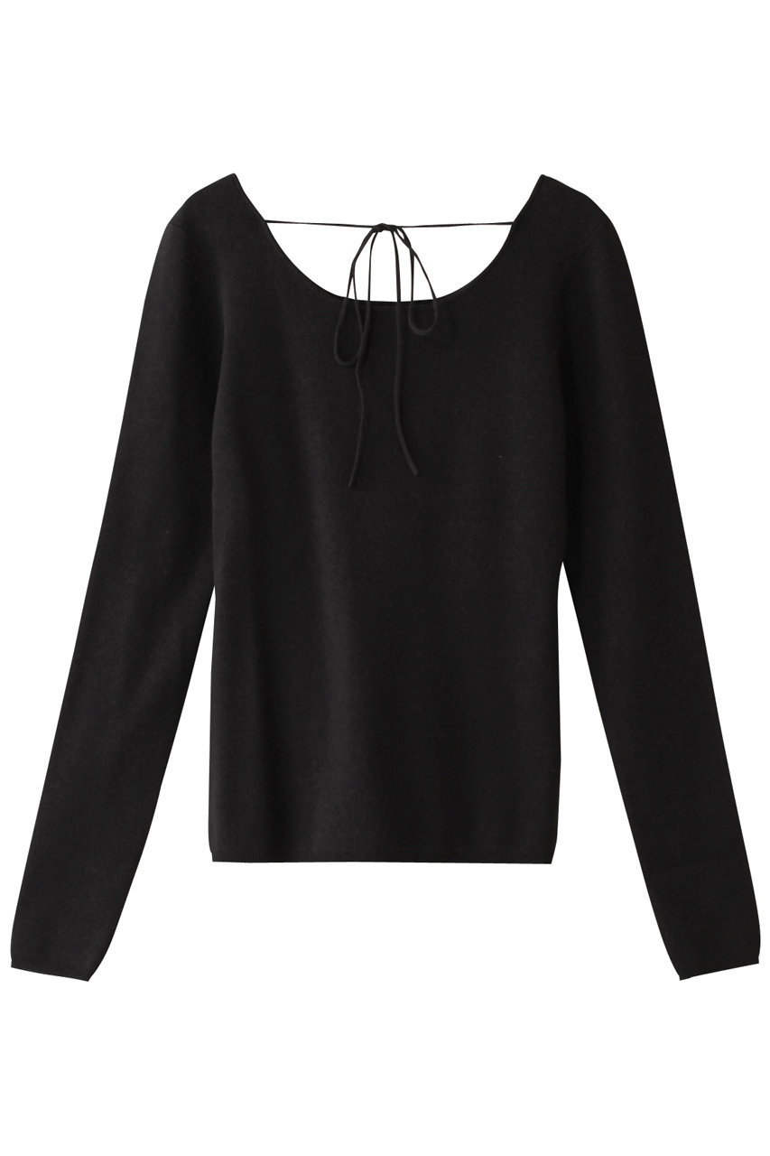 クラネ/CLANEのARRANGE RIBBON KNIT TOPS/ニット(BLACK/18106-2102)