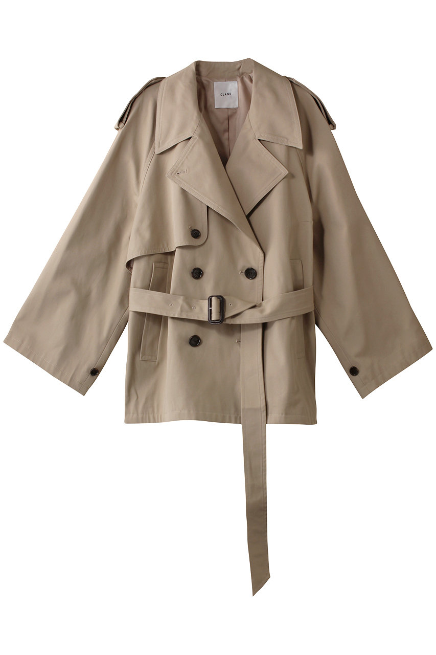 クラネ/CLANEのOVER SHORT TRENCH COAT/ショートコート(BEIGE/18103-0422)