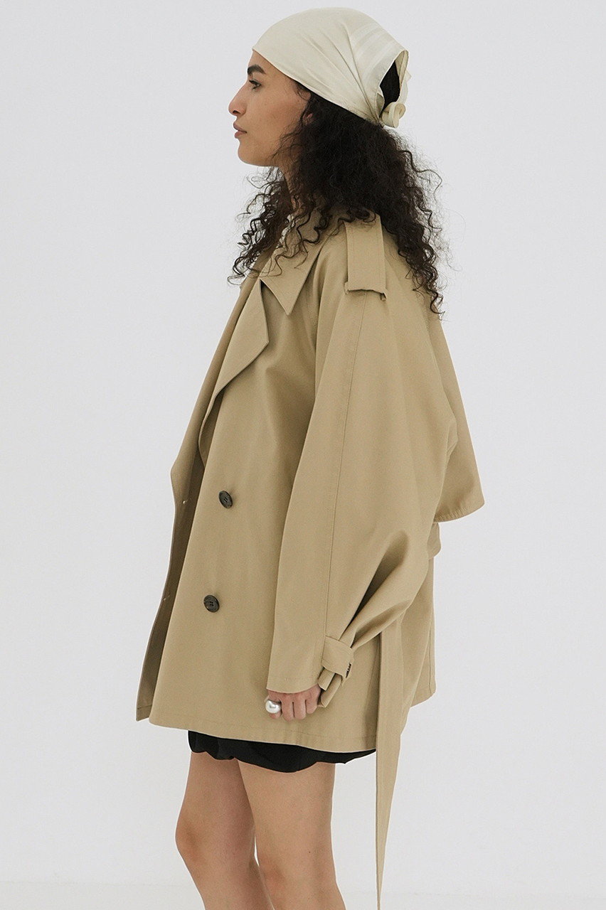 CLANE(クラネ)|OVER SHORT TRENCH COAT/ショートコート/BEIGE CLANE(クラネ)|OVER SHORT TRENCH COAT/ショートコート/BEIGE
